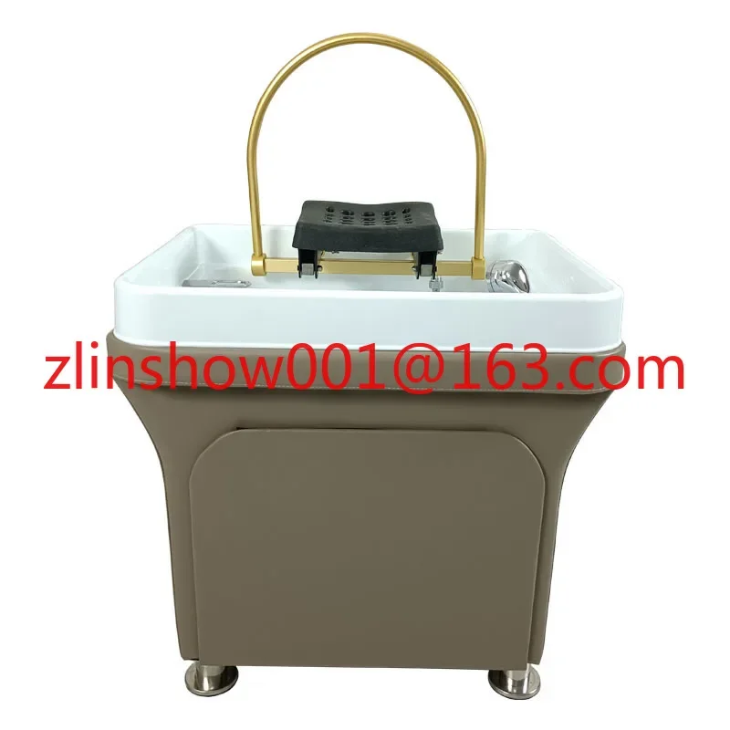 New Mobile Shampoo Basin Barber Shop Spa Fumigation Water Circulation Head Treatment Facial Bed Massage Couch Shampoo Chair