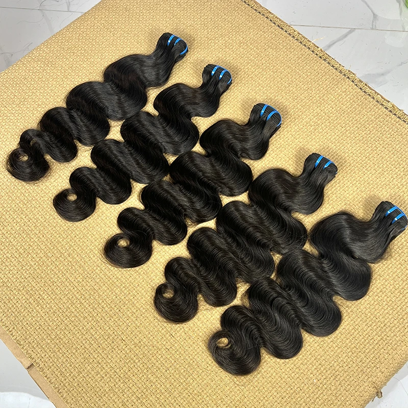 16A Класс Virgin Объемная волна Пучки человеческих волос Необработанные вьетнамские пучки волос 10-30 дюймов Двойная прорисовка Необработанные наращивание волос # 1B