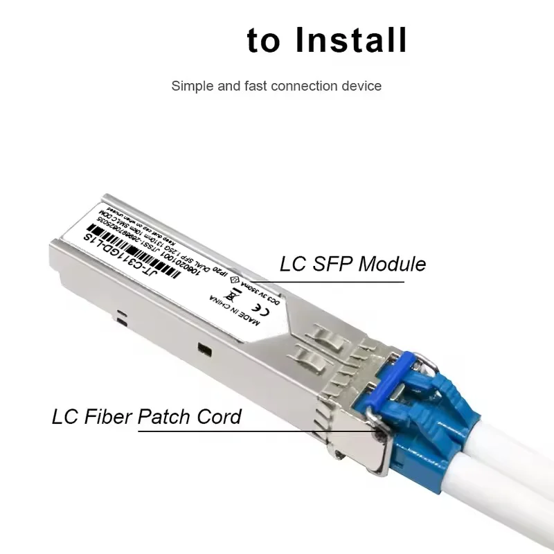 1.25G LC SFP Transceiver Module 1000Base-Tx Ethernet Gpon Olt DUAL Fiber Optic FTTH Compatible with Cisco/Mikrotik Switch