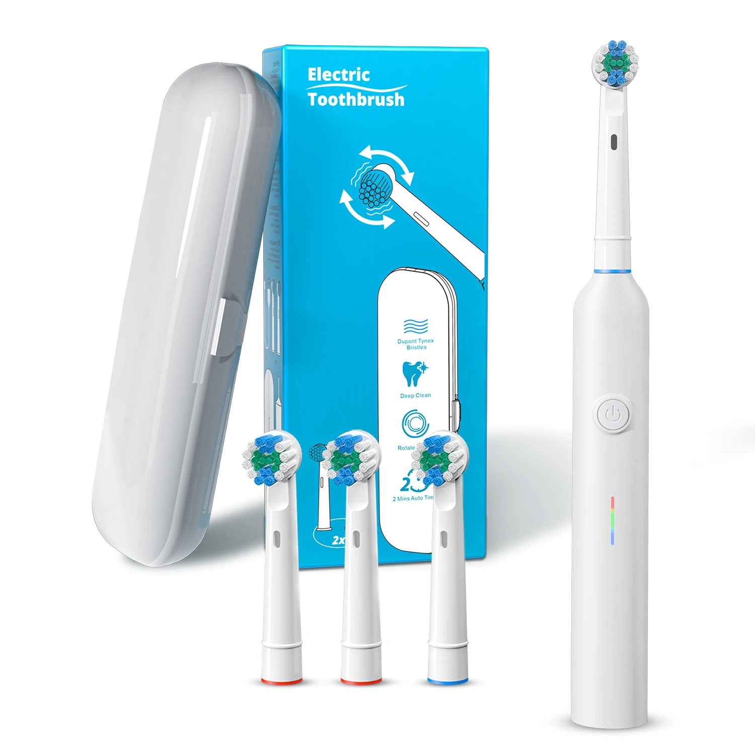 

Заводская цена, перезаряжаемая вращающаяся электрическая зубная щетка, осциллирующая зубная щетка для полости рта со средней щетиной, IPX7, водонепроницаемая