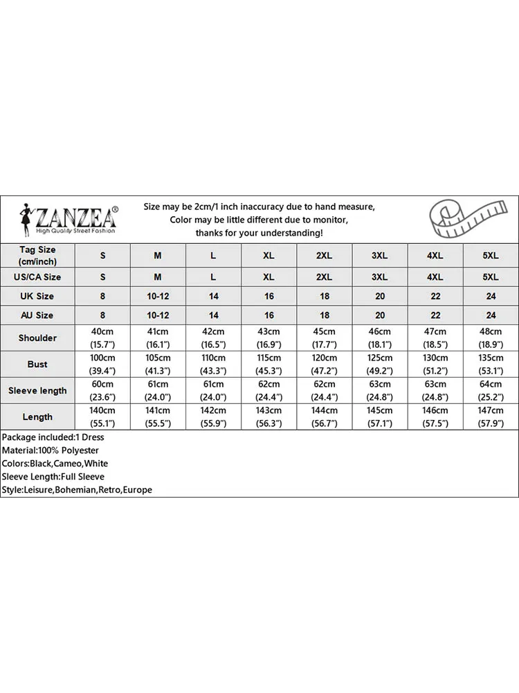 2025 ZANZEA موضة الخريف س الرقبة فستان بكم طويل المرأة رداء فساتين مسلمة عباية ماكسي طويل Vestidos الصلبة مطوي فستان الشمس #6