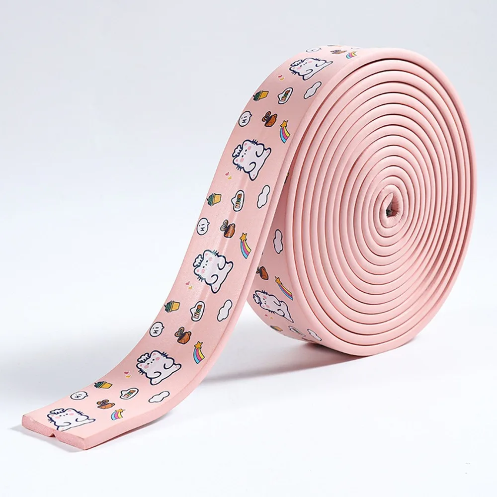 

Cute 2m Desk Edge Guard Strip Soft Thickened Wall Corner Protector Self Adhesive Cartoon Foam Bumper for Baby Safety