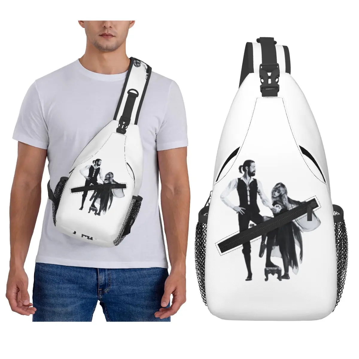 FLEETWOOD MAC Rumors Borsa da petto da uomo Sling Zaino a tracolla Borsa da petto Borsa da viaggio per escursionismo Zaino a tracolla