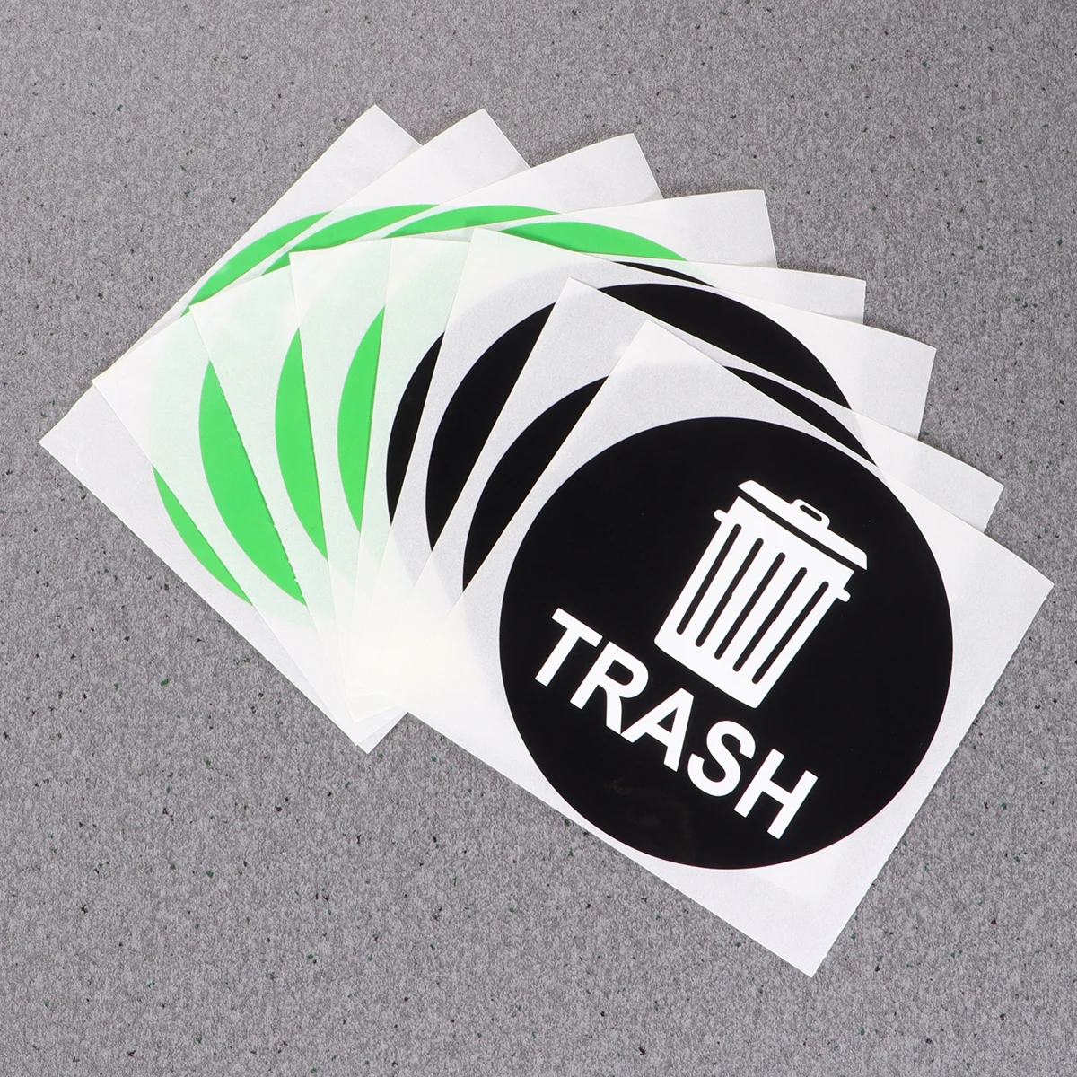 

8 Pcs Trash Can Sign Sticker Decals Garbage Stickers Recycle Symbol outside Cans Work