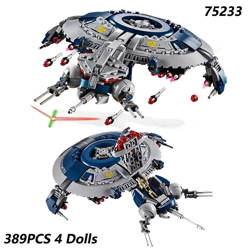 New Droid Gunship Building Blocks Bricks Space Fight Compatible 75233 Fighter Set DIY Toys For Children Birthday Christmas Gifts