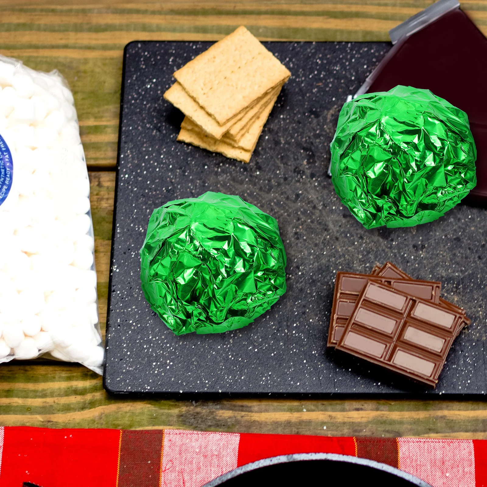 

100Pcs Food Packaging Aluminum Foils Safe for Fresh Meat Fish Vegetable Baking Bbq Tin Foil Paper Aluminum Foil