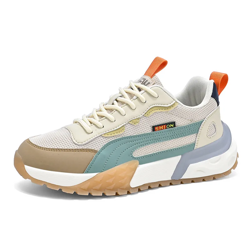 Men's Sneakers Lace-up Mens Vulcanized Shoes Breathable 2024 Men Wear-resistant Shoes Mesh Outdoor Running Shoes Tenis