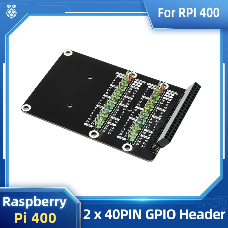 Adaptateur en-tête Raspberry Pi 400 GPIO, 2x40 broches, type incliné, 6 000 cartes pour Pi 400