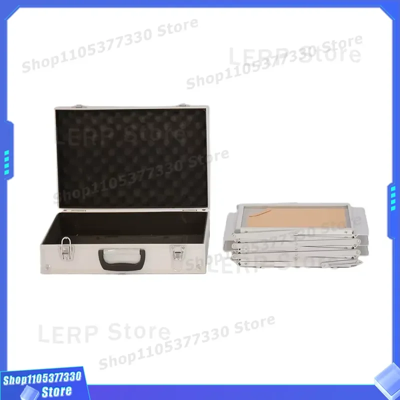 Metal Floor Standing Brochure Holder A4 Size Folding Display Rack for Catalogs and Magazines Acrylic Sign Stand for Office
