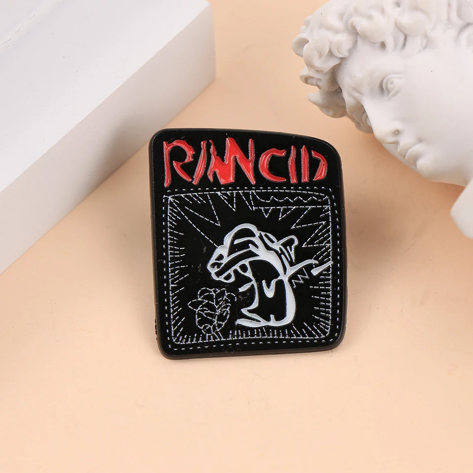 The Punk Rock Band RANCID Enamel Metal Funny Lapel Pins Brooches Badges Backpack Clothing Jewelry Gift for Music Fans Friends