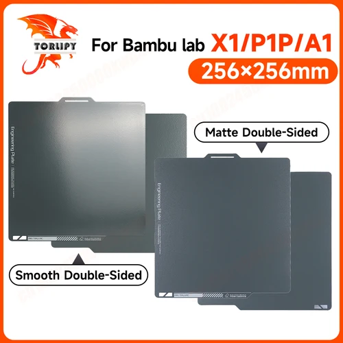 Placa de construcción de laboratorio Bambu X1, placa PEI de carbono, placa de bambú suave, placa de construcción de laboratorio 257x257mm A1 X1 para laboratorio de bambu P1S P1P pei liso