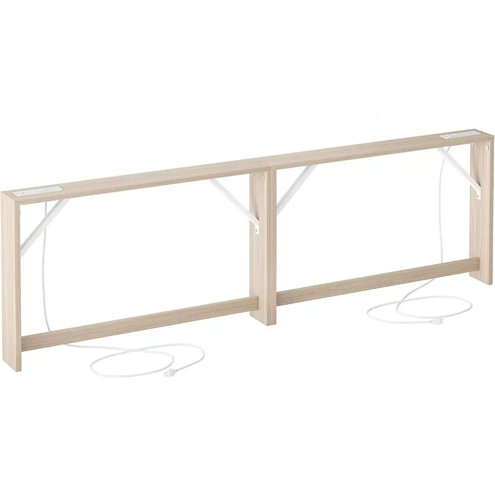 

Узкий столик 5,9 дюйма с розеткой, набор из 2 столиков, общая длина 94 дюйма, для установки за диваном, в прихожей или гостиной.