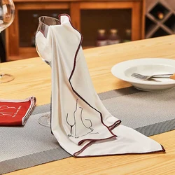 1Pc Thickened Cup Wiping Cloths Wine Glass Cleaning Cloths High Fibre Absorbent Cloths Without Linting 60cm*45cm