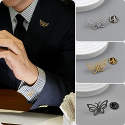 New hollow butterfly brooch Men and women elegant stainless steel brooch, cute decoration for tire backpack.
