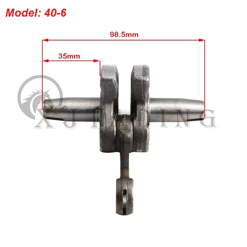 Motorcycle 40-6 44-6 Semicircle Crank Crankshafts for 47cc 49cc 2 Stroke Engine Pocket Bike Scooter Dirt Bike ATV Quad Parts