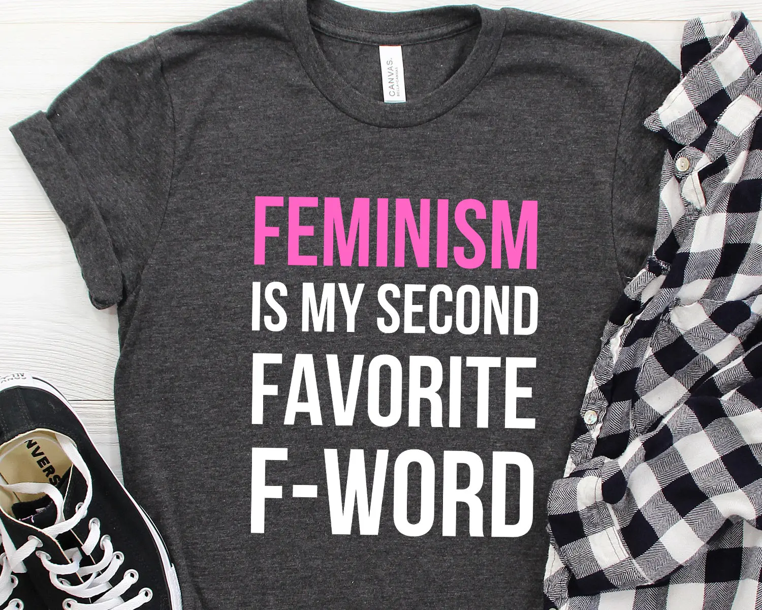 Feminism Is My Second Favorite F Word FeminisT T Shirt Girl Power For