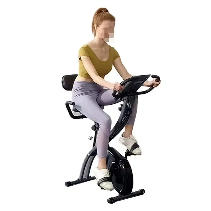 New Indoor Stationary Exercise Bike - Adjustable Magnetic Belt for Home Use and Gym Folding Design for Aerobic Exercise