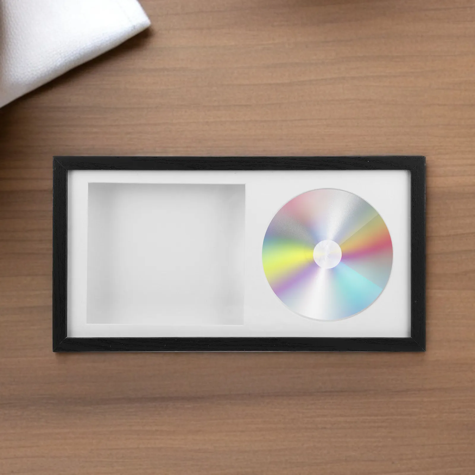 Record Album Frame Hollow Stereoscopic Vinyl Photo Frame Cd Display Stand Floating Wall Hanger for Music Picture Decor