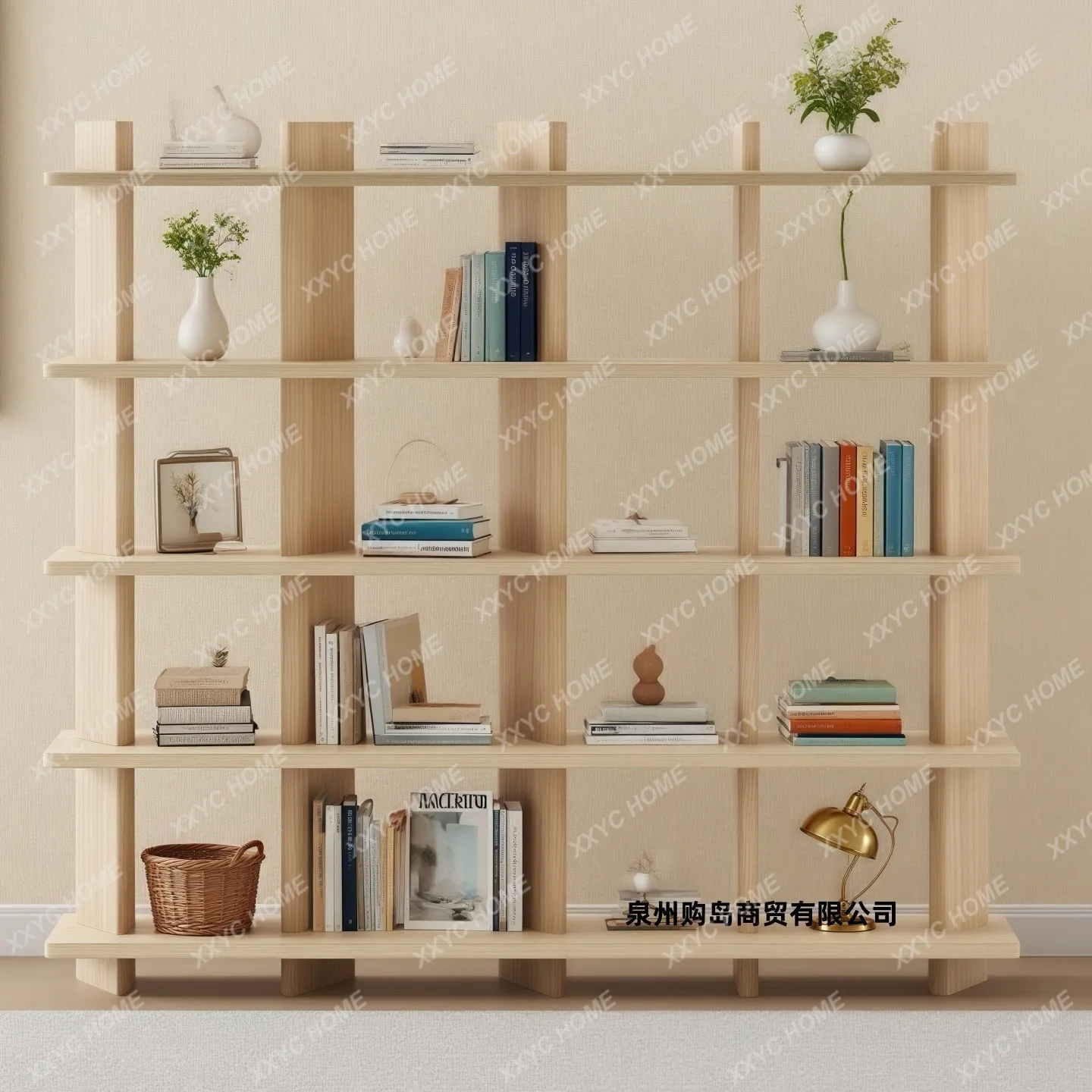 LXMedieval paint bookshelf shelf floor-to-ceiling bookcase living room partition cabinet