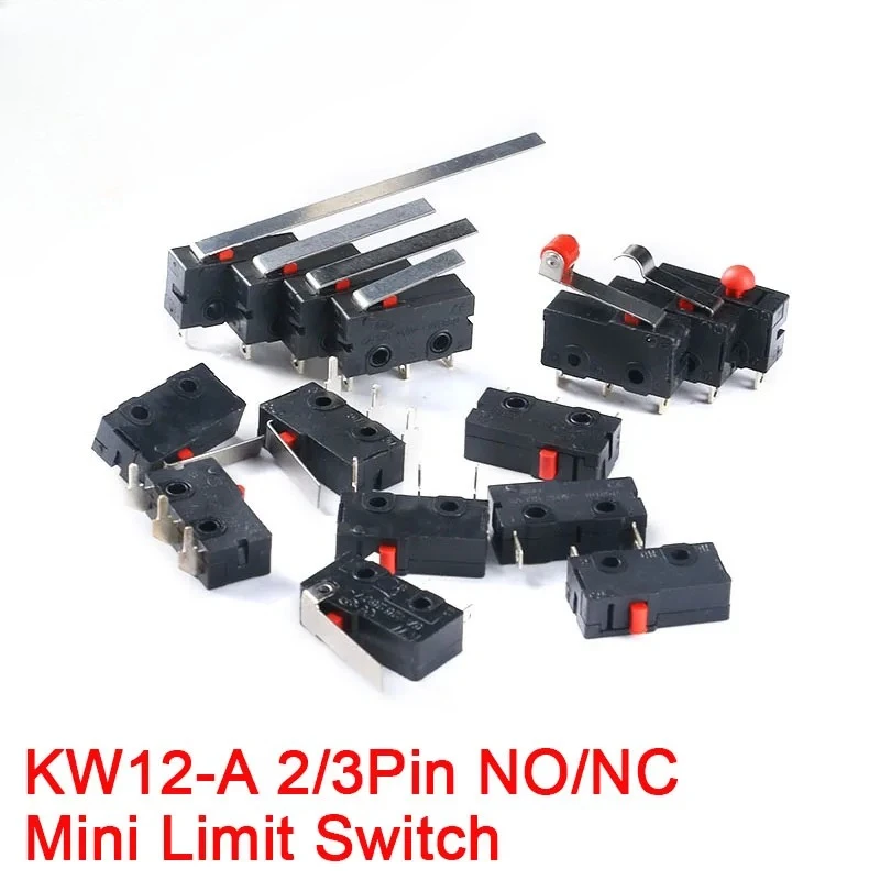 5PCS Micro Switch 2/3Pin NO/NC Mini Limit Switch 5A 250VAC KW11-3Z Roller Arc Lever Snap Action Push Micro Switches