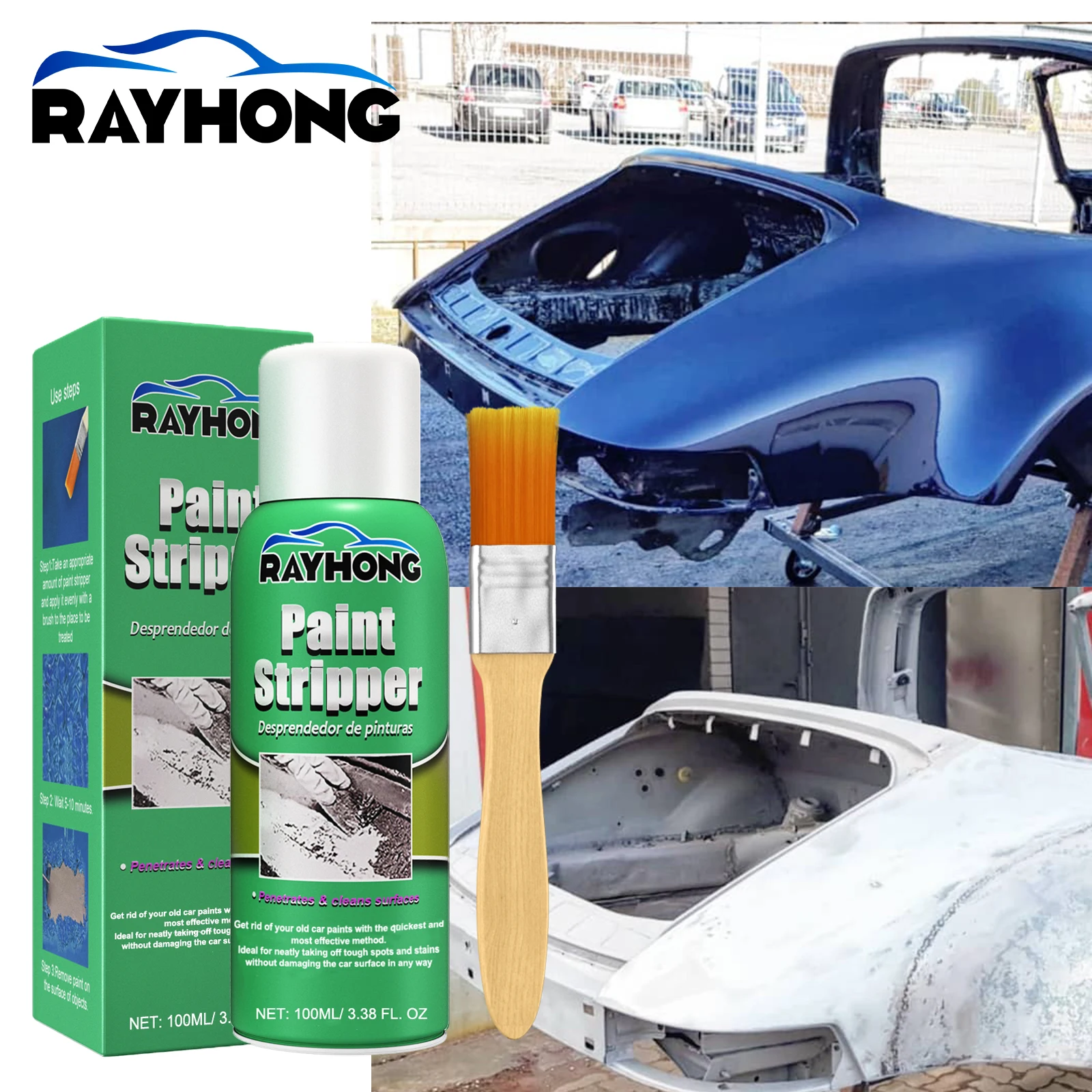 Eco-Friendly Paint Remover: Removes Stubborn Paint Layers, Rapid Stripping, Non-Corrosive, Suitable for Metal & Plastic Surfaces