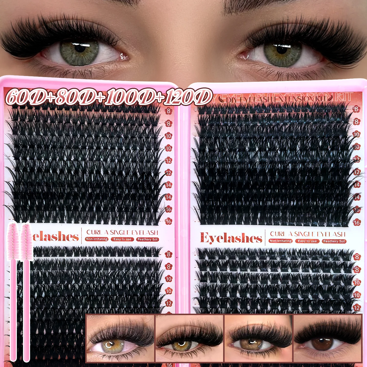 Beauty Makeup Book - D Curl Eyelashes Clusters Beginner Friendly