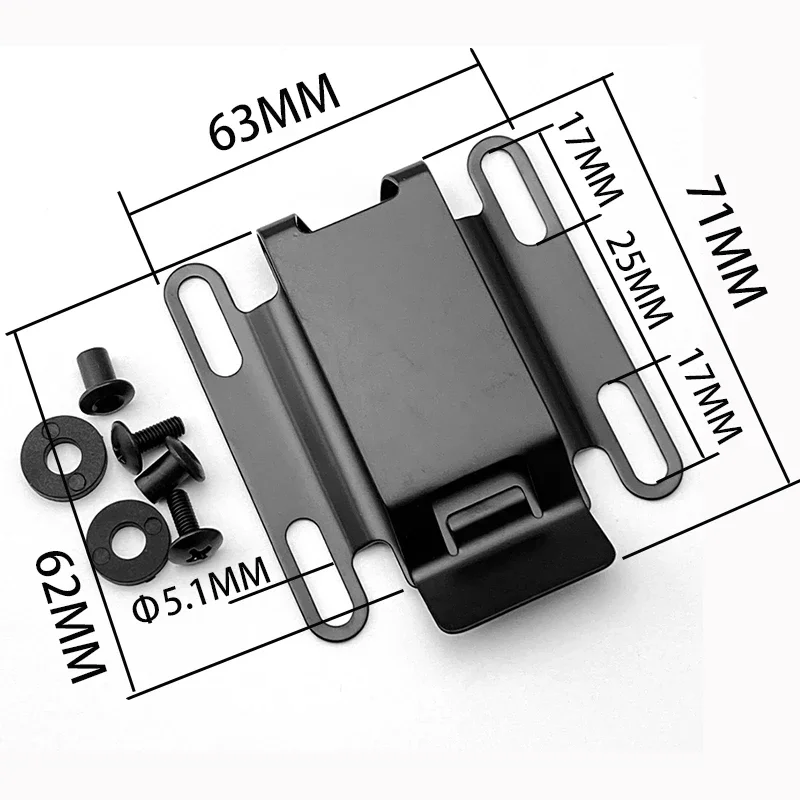 1 stuk Rvs KYDEX Riemclips Universele Mes Schede Taille Clip Outdoor Handgemaakte DIY Materialen Versterkte materialen