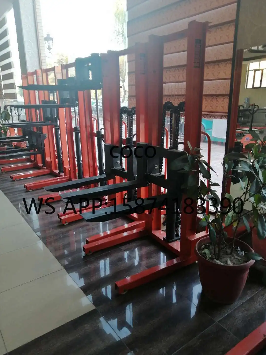 3000kg 3 Ton Hydraulic Manual Hand Stacker Forklift Pump Weigh Hand Pallet Truck Trolley