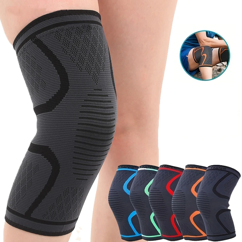 

1Pcs Elastic Knee Pads Fitness Knee Support Braces Elastic Nylon Sport Compression Knee Pad Sleeve for Basketball Volleyball