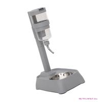 Gray Automatic Pet Drinking Fountains And Feeder Bowl With Height Adjustable For Large Dogs And Cats A2BB