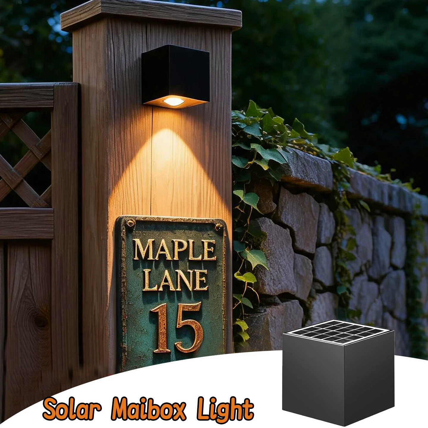Solar Maibox Light Outdoor Waterproof Solar Wall Lamp Mailbox Sign Light for House Numbers,Roadside Post, Front Yard,Fence Decor