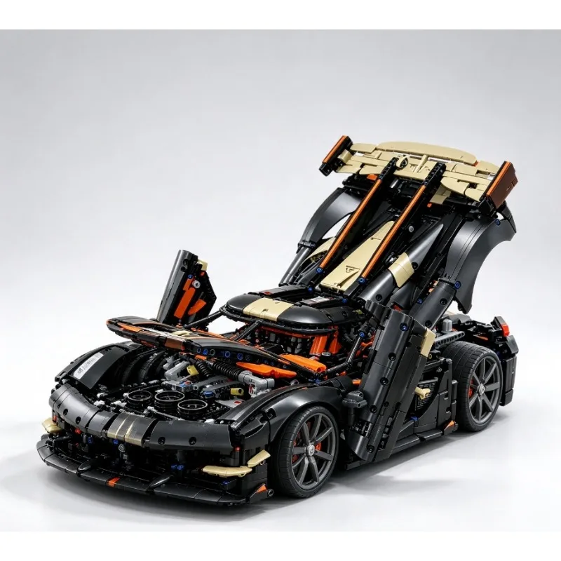 4104 PCS V8 Track Hypercar Model, High Performance Technical Brick Set, DIY Build Toy, Birthday Gift for Adult Collectors