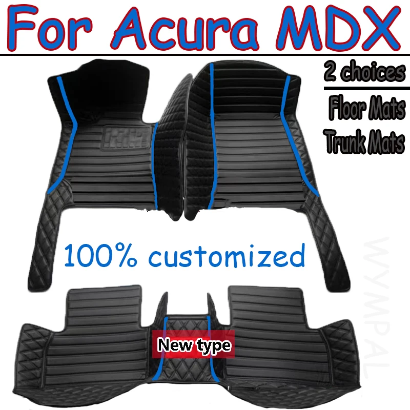

Car Floor Mats For Acura MDX YD8 YD9 YE1 2022 2023 2024 7seat Anti-dirty Leather Carpets Floor Mat Tapis Voiture Car Accessories