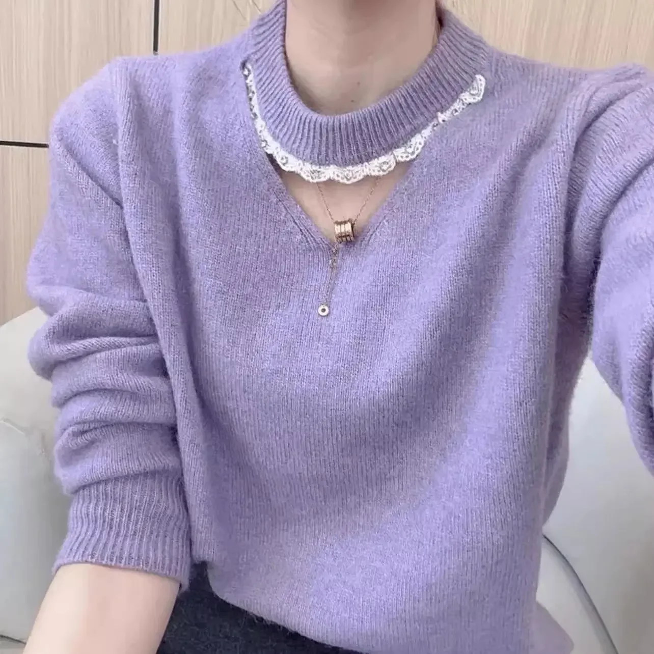 

Sweater for Women in Autumn Winter New Style 2025 Fashionable and Versatile Fashion Long-sleeved Sweater Hollow Sweater Trendy