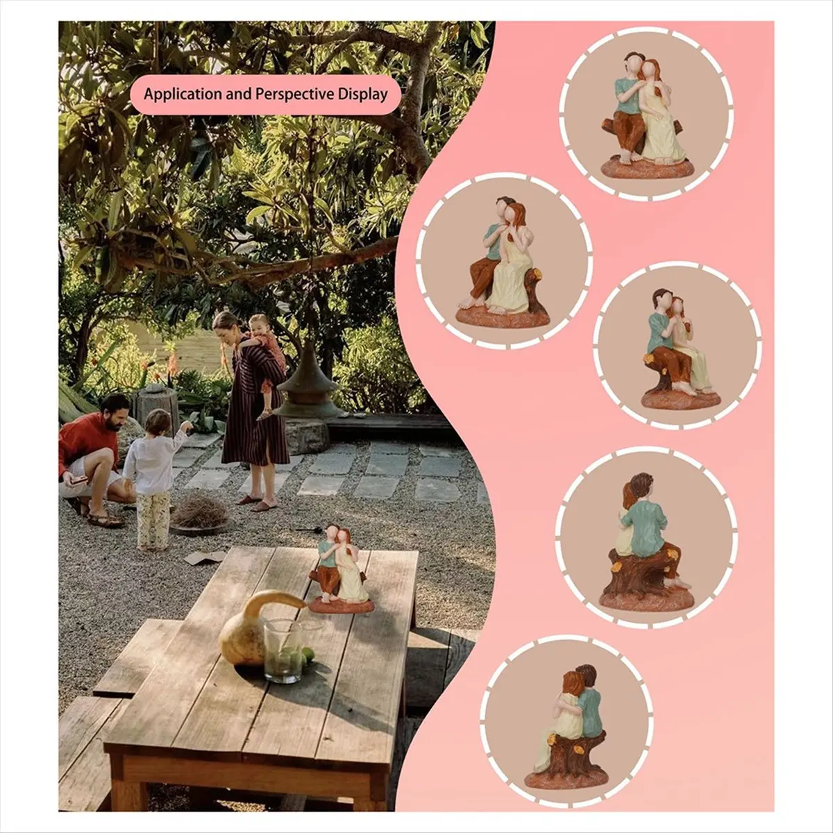 

BHBL Статуя Любящей пары на День святого Валентина, романтическая пара, украшения из смолы, памятный подарок на День святого Валентина