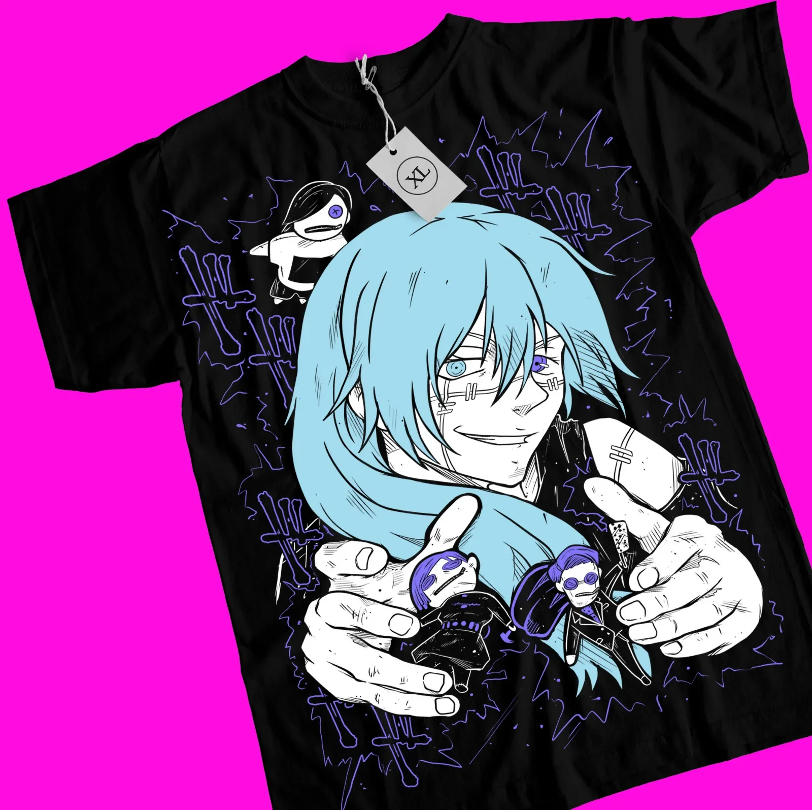 

Jujutsu Kaisen Gojo Girl Anime Horror Manga Black Shirt Mahito T-Shirt All Sizes
