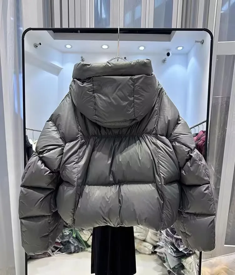 

Parkas Womens Dama Autumn Cotton-Padded Tie-Dye Double-Pocket Pleated Layered Fluffy Sashes Ribbons Open Split Fitted Feminine