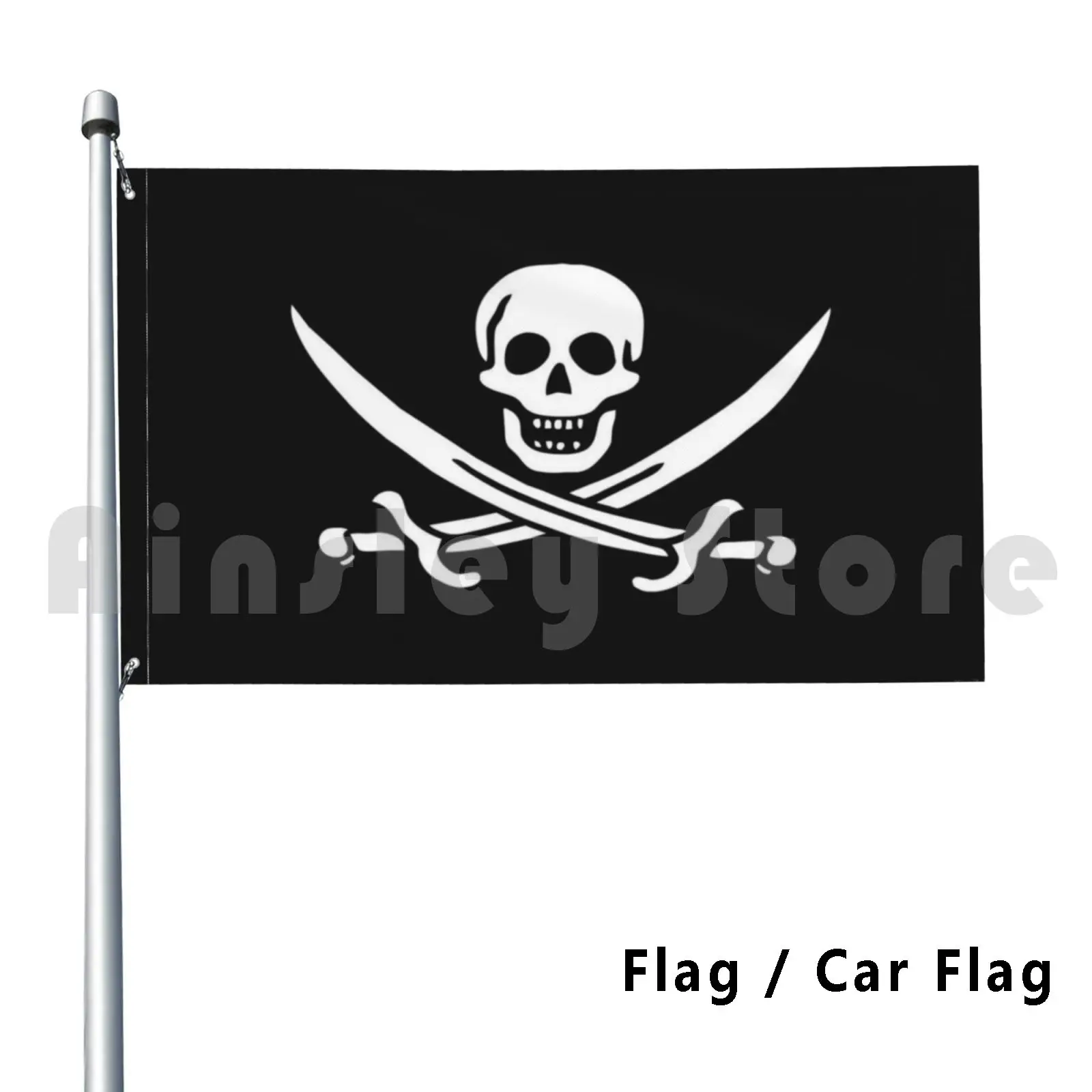 Classic Jolly Rodger Outdoor Decor Flag Car Flag Jolly Rodger Pirate Flag Skull Crossbones Calico Jack Pirates Jolly