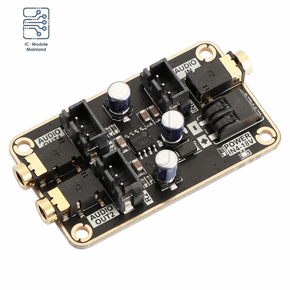 DC4-18V Audio Isolation Noise Cancellation Module Audio DS Amplifier Board Ground Current Sound Noise Car Audio Amplifier Board