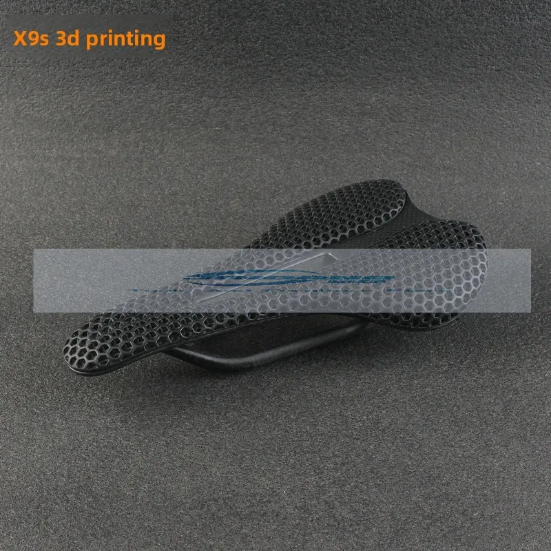 

HUOOGE X9S 3D carbon fiber printed short nose seat cushion mountain bike road bike hollow seat bag saddle seat bag