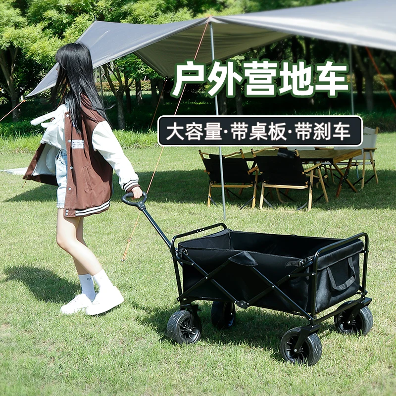 

Foldable Storage Trolley Trolley Outdoor Lightweight Gear Picnic Bag Picnic Trolley Camping Multi-Functional Durable Portable