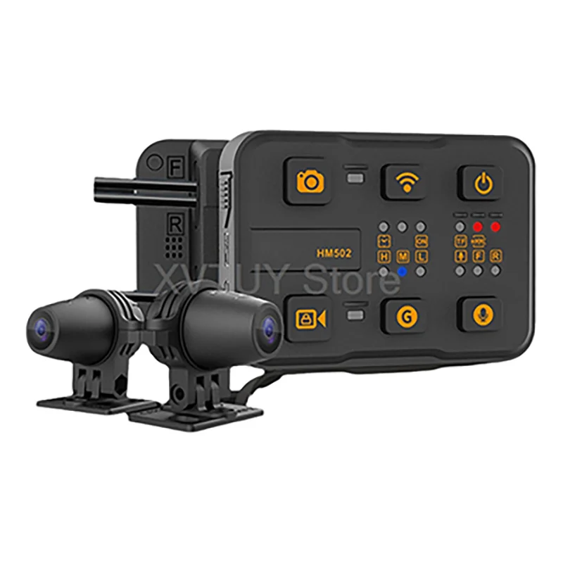 

Двойная видеорегистратор для мотоцикла 1080P 150 ° Видеорегистратор для вождения IP67 Водонепроницаемая мотокамера F1.9 Черный ящик для аксессуаров для мотоциклов