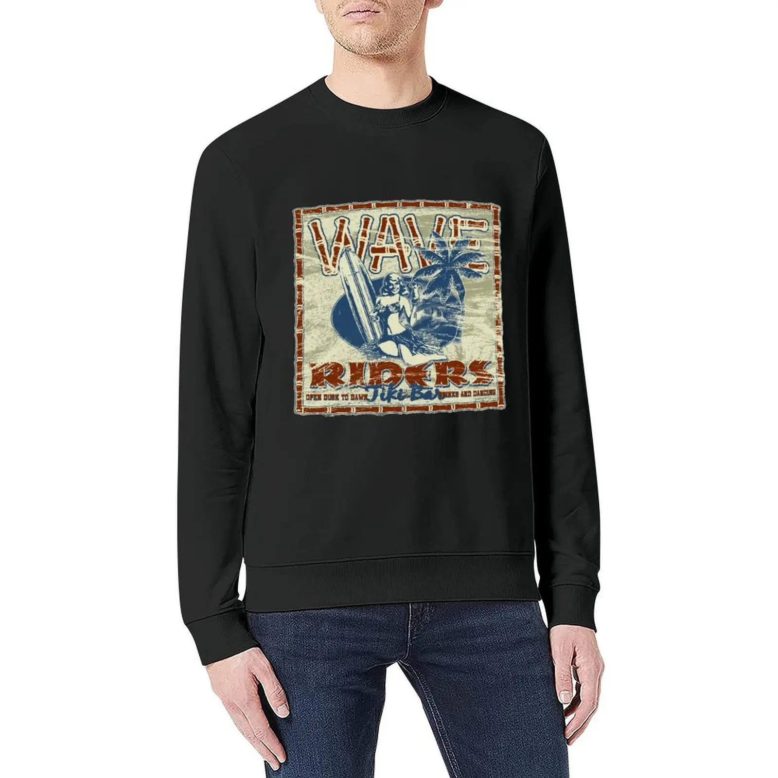 موجة راكبيون تيكي بار البلوز الخريف الرجال قميص العرق الملابس الجمالية الرجال قميص العرق مجموعة بلوزات الجرافيك