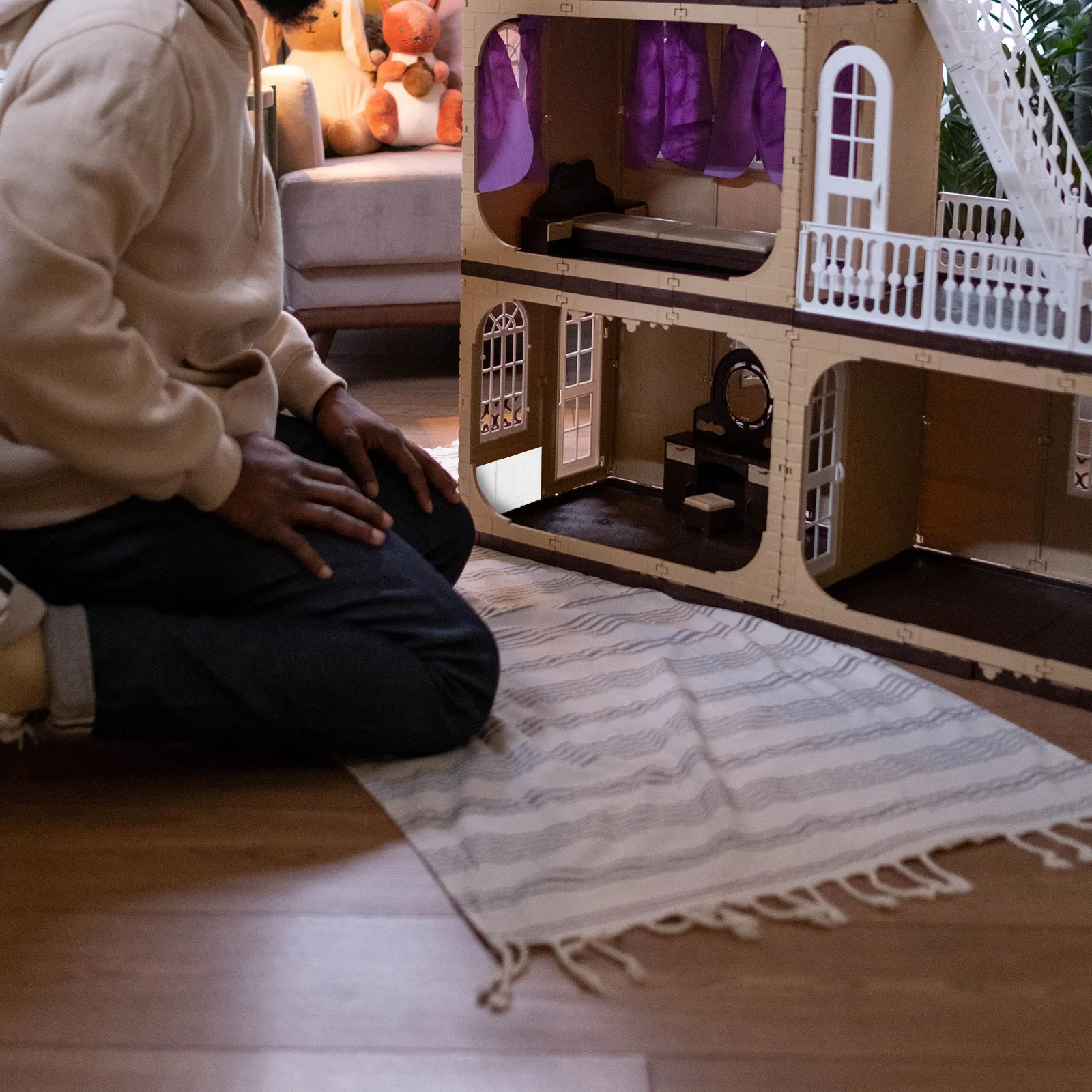 

2 шт. миниатюрных панелей для отделки стен кукольного домика, белые декоративные настенные панели, плинтус для миниатюрного дома в масштабе 1:12, 8,50x5,50x0,30 см