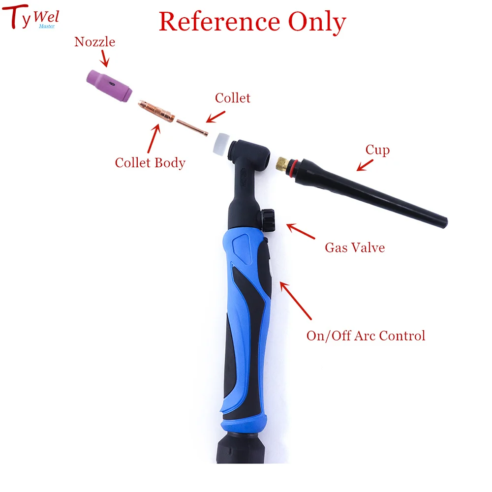 TIG Torch Consumables WP17 WP18 WP26 TIG Collet Body for 1.0mm 1.6mm 2.0mm 2.4mm 3.0mm 3.2mm Welding Electrodes Clamping