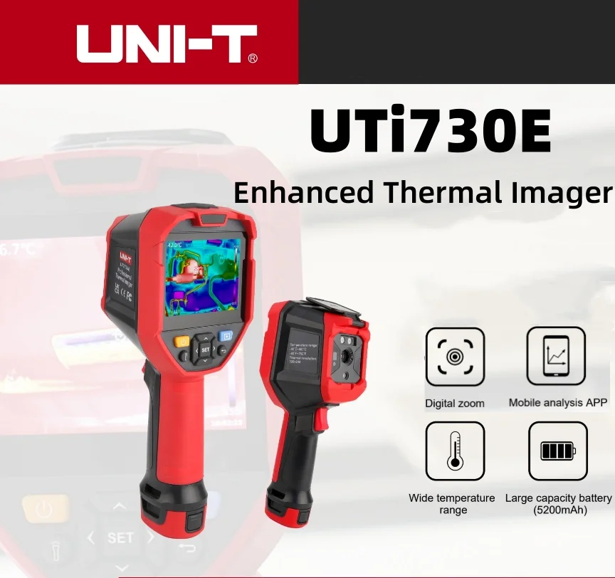UNI-T UTi730E Thermal Imaging Camera 320x240 Infrared Imager PCB Repair HVAC Electrical Leak Detection Thermograph