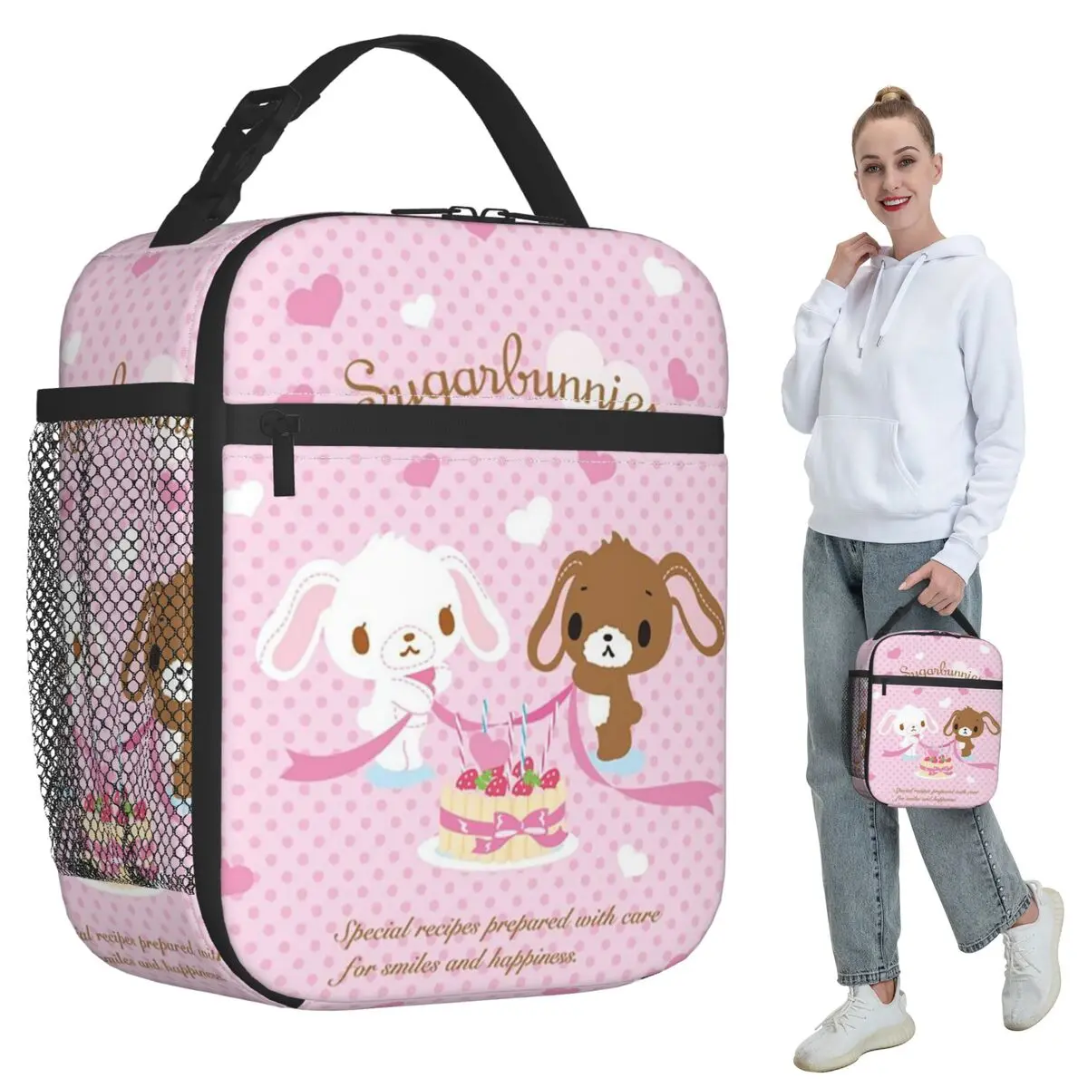 Sugarbunnies Insulated Lunch Bag for Kids School Cooler Thermal Food Box Tote Portable Lunch Boxes Container