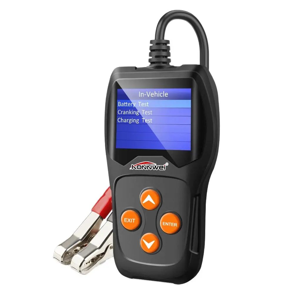 KW600 Car Auto Battery Analyzer 100 to 2000CCA Tester 12V Digital Color Screen Cranking Charging Diagnostic Scanner kw 600