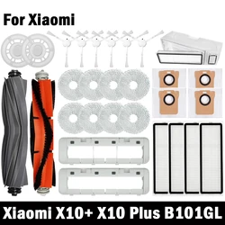 Per Xiaomi Robot Vacuum X10 + X10 Plus B101GL pezzi di ricambio accessori spazzola laterale principale filtro Hepa sacchetto per la polvere straccio Mop Stand Dust Box