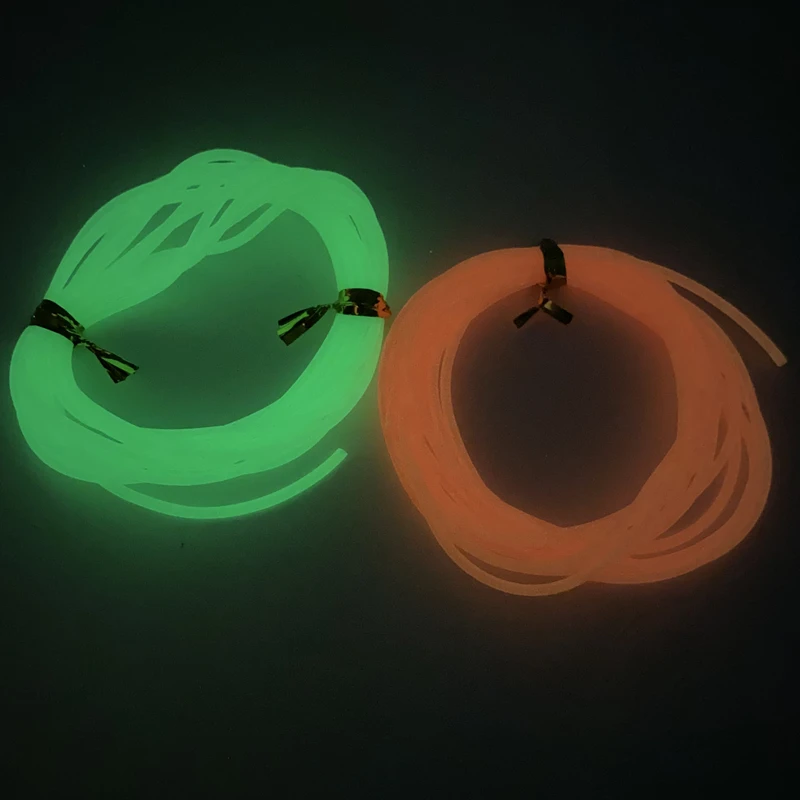 2Pack*2mGlow Tube Fishing Night Luminous Fluorescent Tube Line Rig Making Silicone Glow Pipe Fishing Sleeve Bait Rig